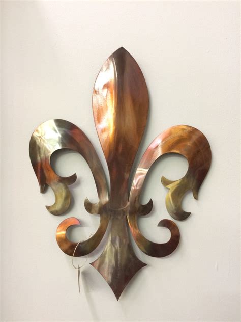 metal fleur de lis wall hanging|More.